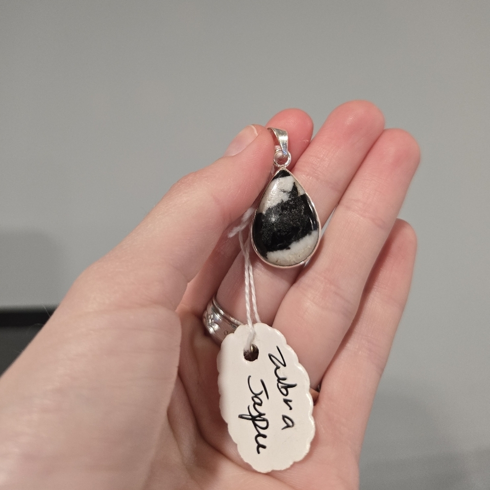 Zebra Jasper Sterling Pendant